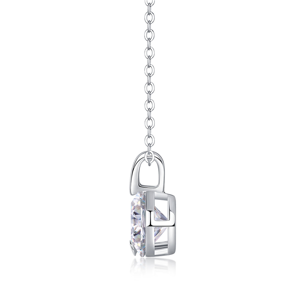 V-Shaped Solitaire Pendant