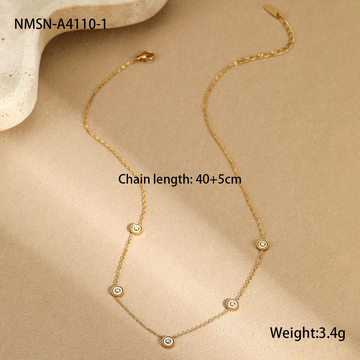 Shell Disc Chain Bracelet