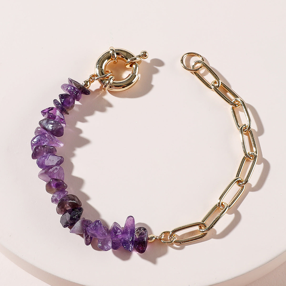Raw Crystal Chain Bracelet