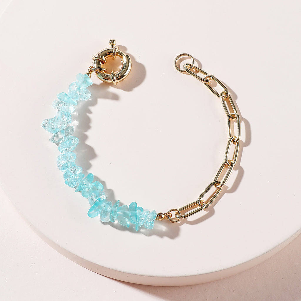Raw Crystal Chain Bracelet
