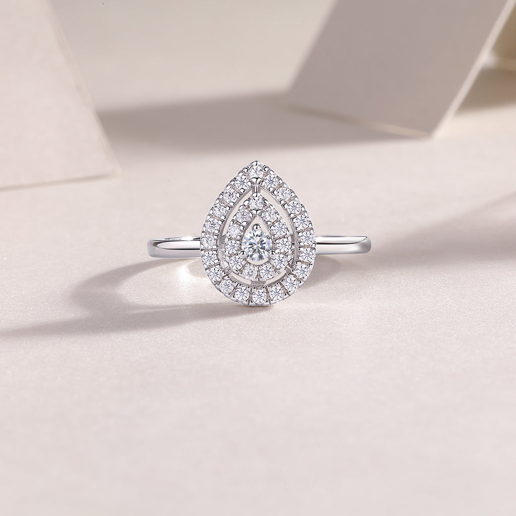 Pear Pavé Ring