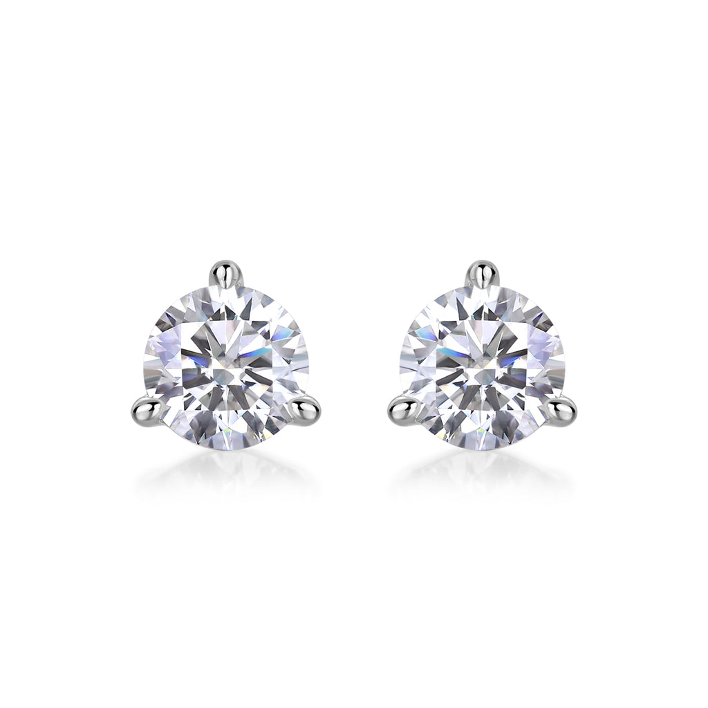 Solitaire Moissanite Studs