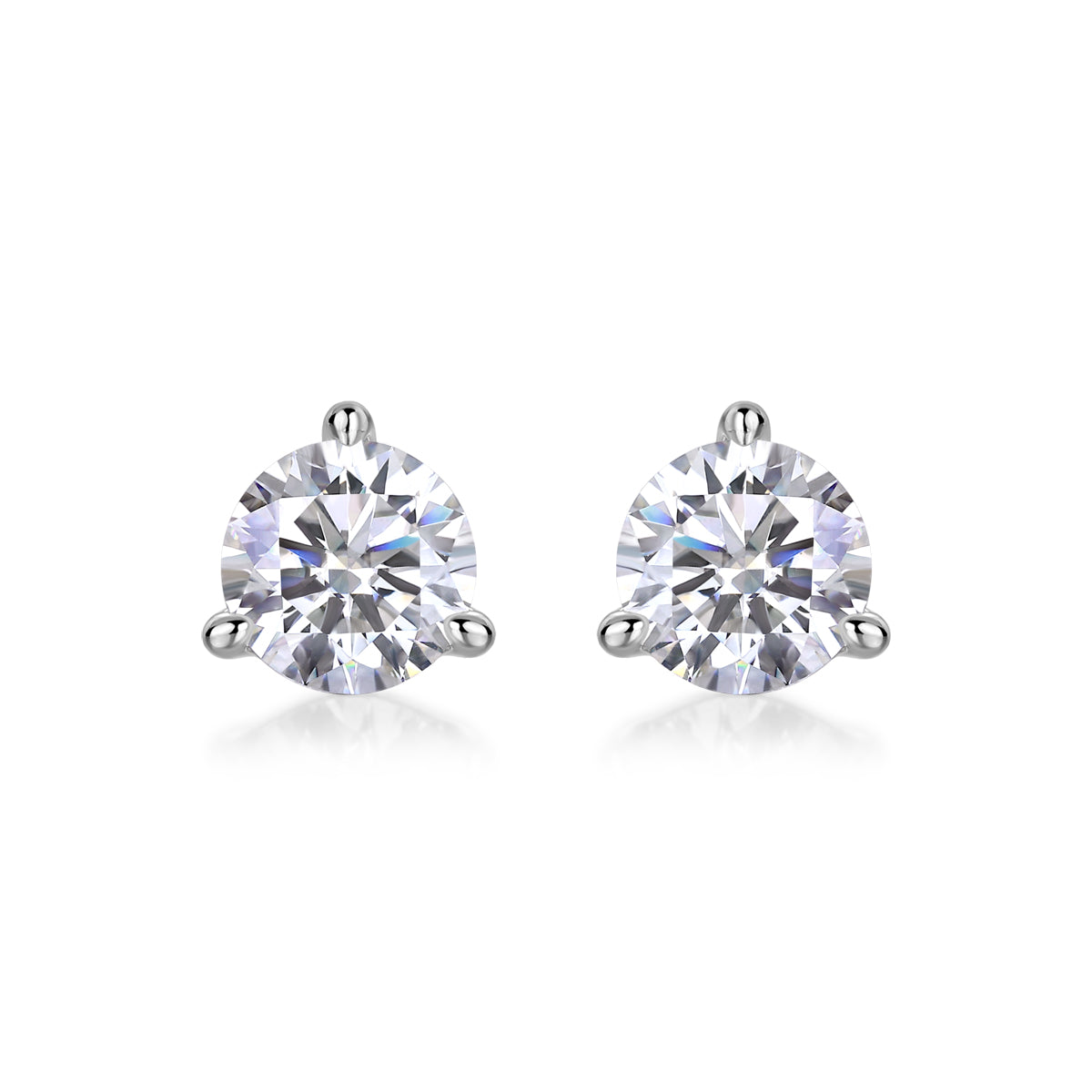 Solitaire Moissanite Studs