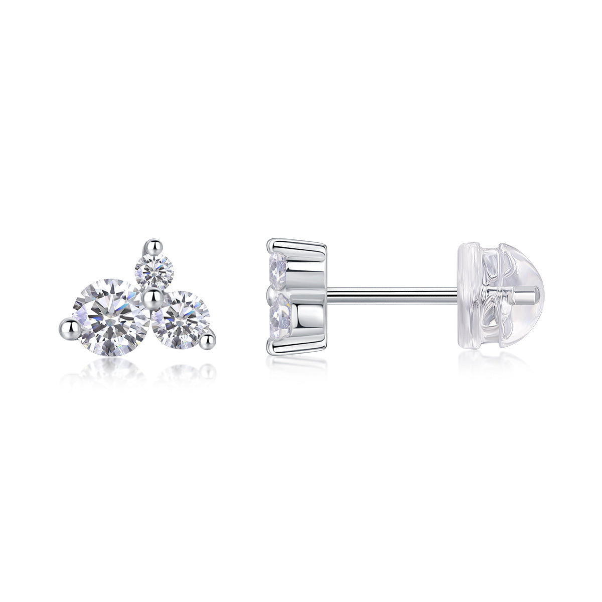 Triple Stone Studs