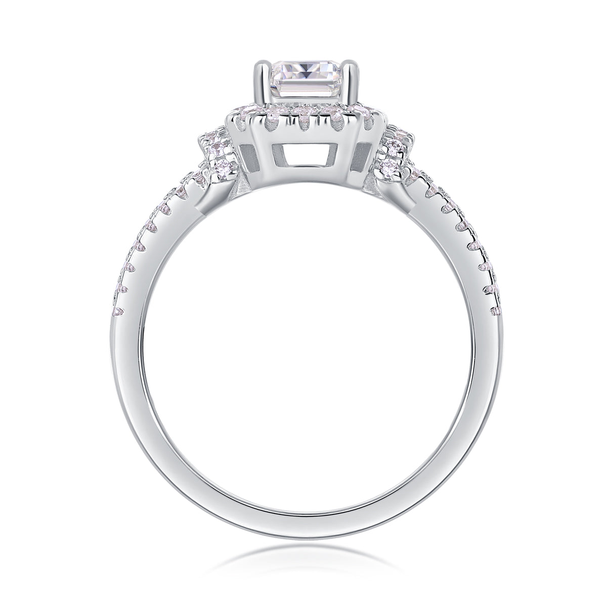 Emerald Halo Ring