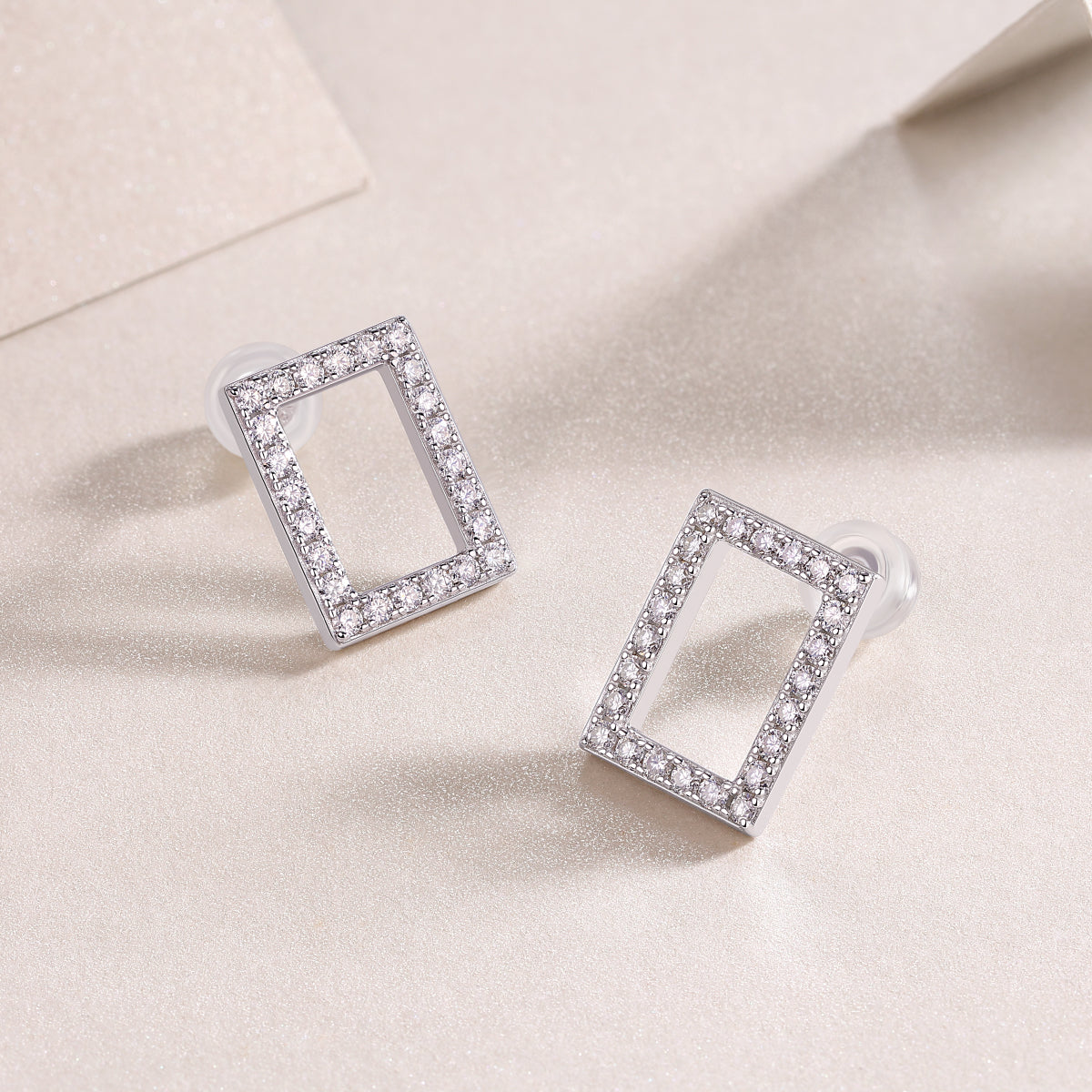 Open Rectangle Studs