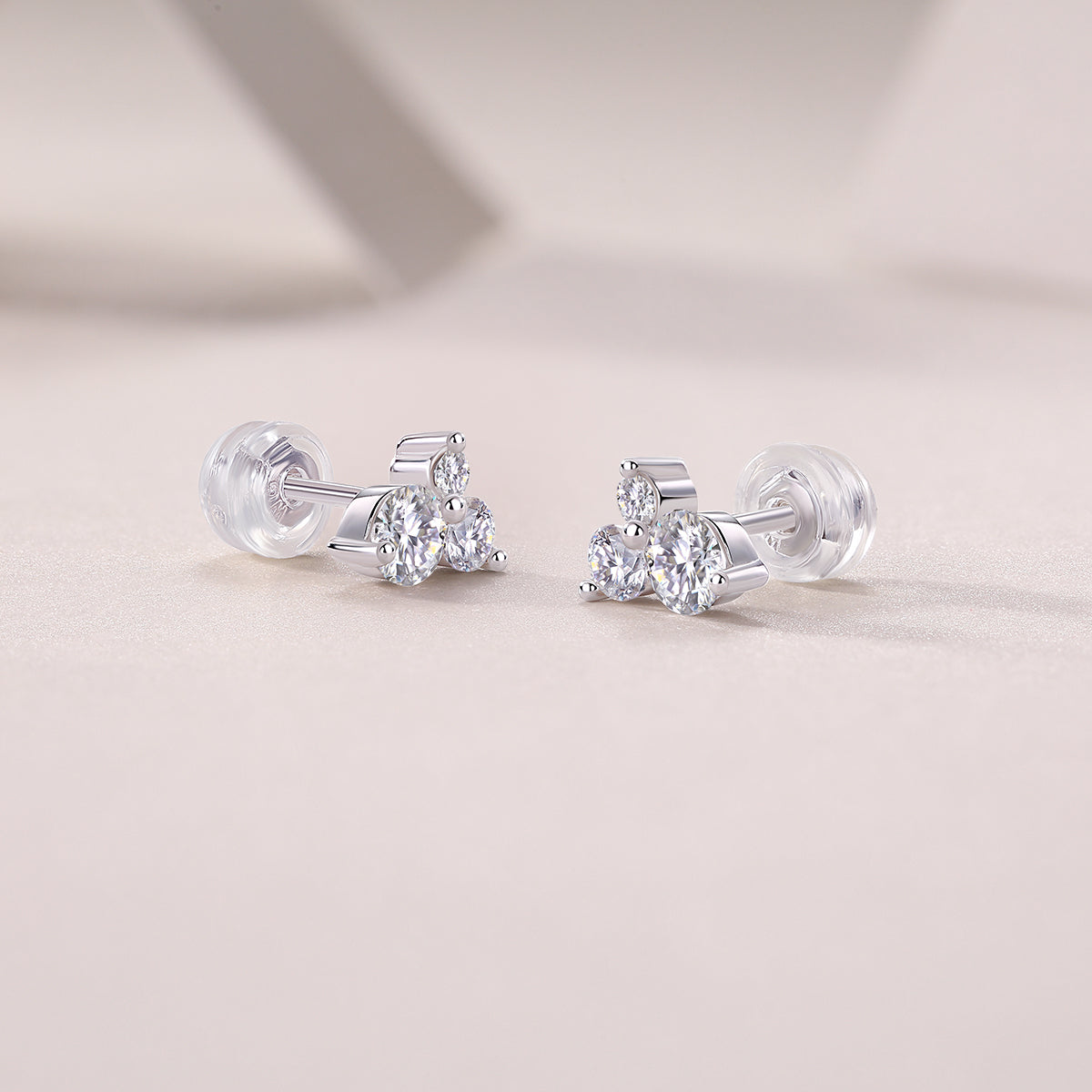 Triple Stone Studs