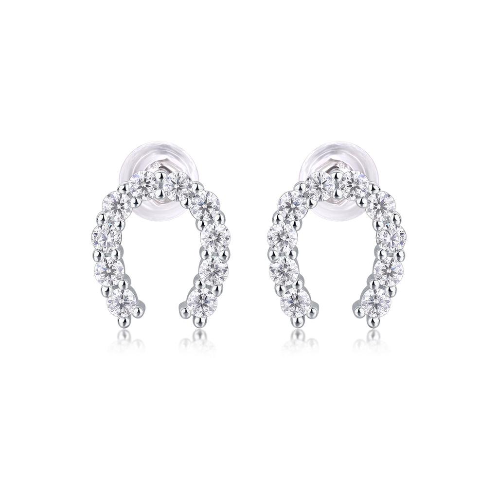 Pavé Horseshoe Studs