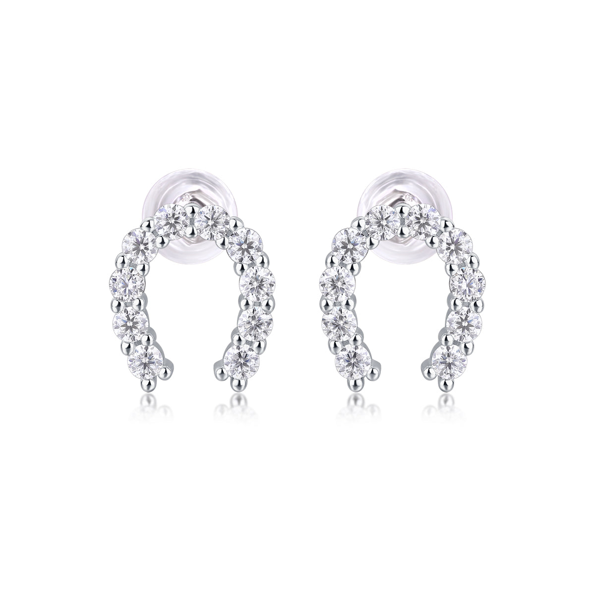 Pavé Horseshoe Studs