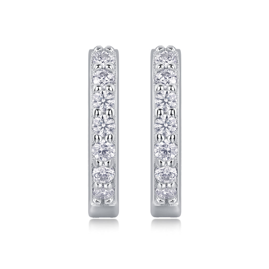 Pavé Huggie Hoops