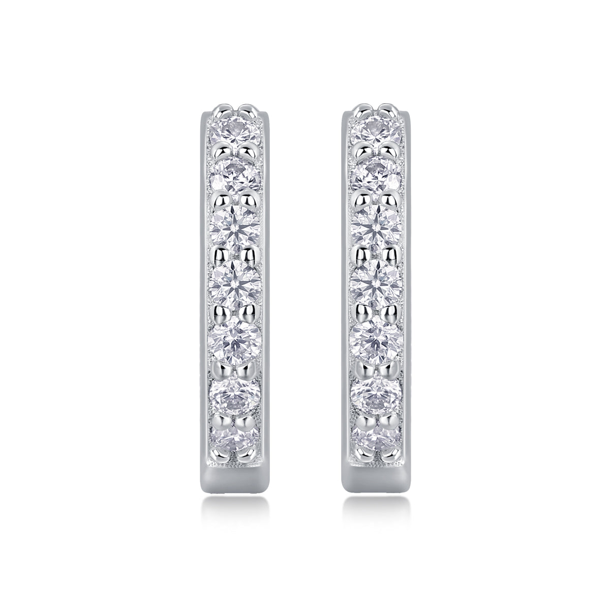 Pavé Huggie Hoops