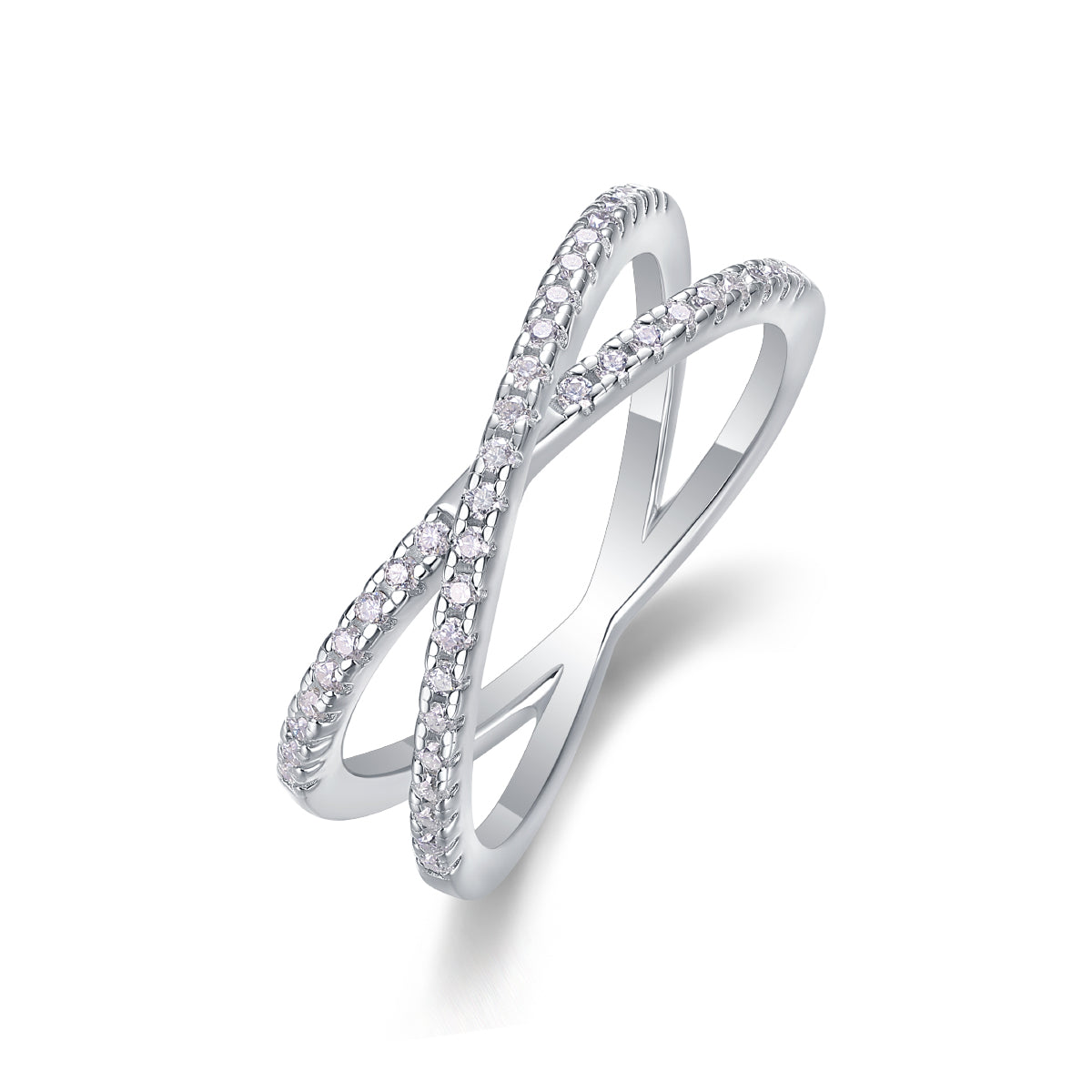 Double Band Pavé Ring