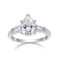 Pear & Baguette Ring