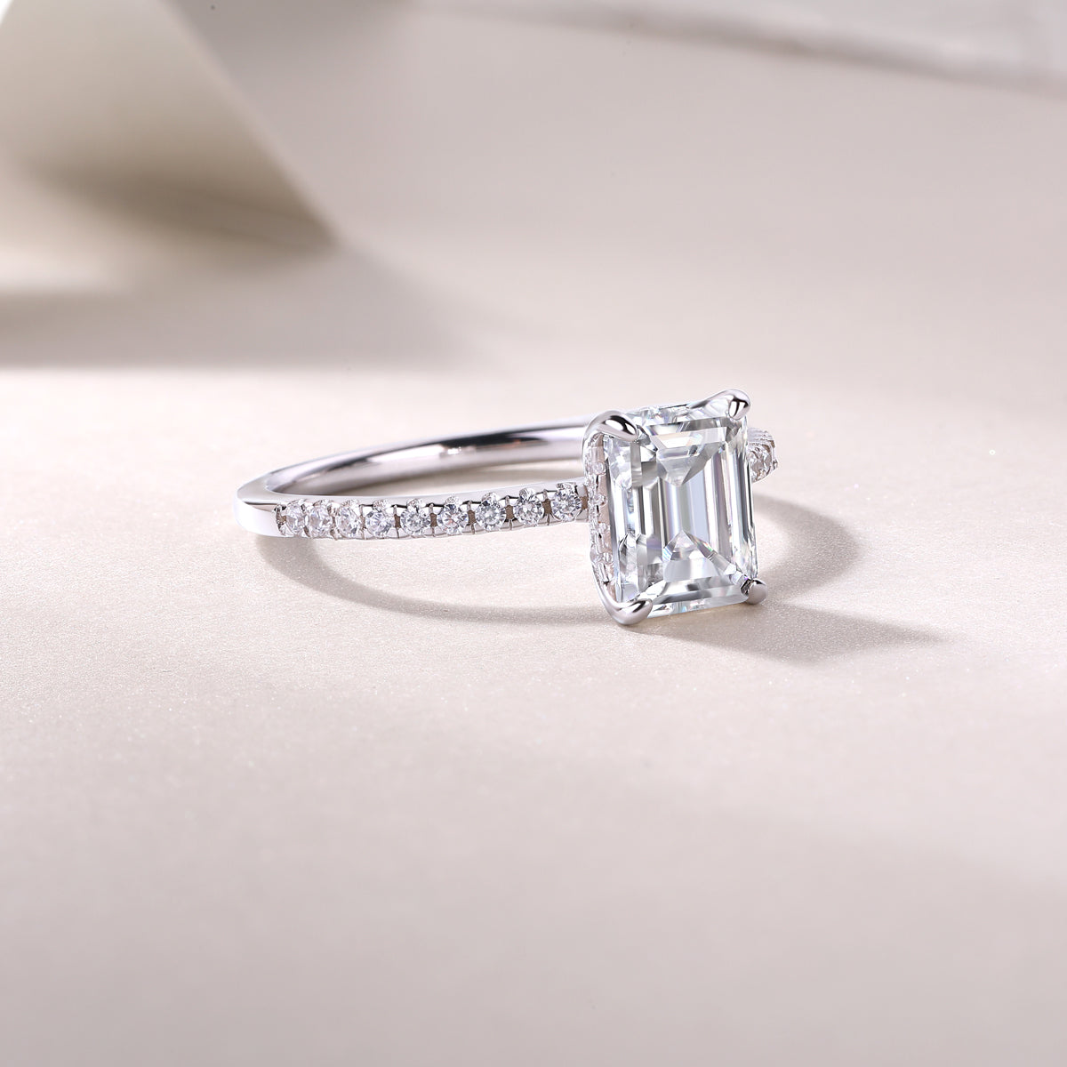 Octagon-Cut Ring