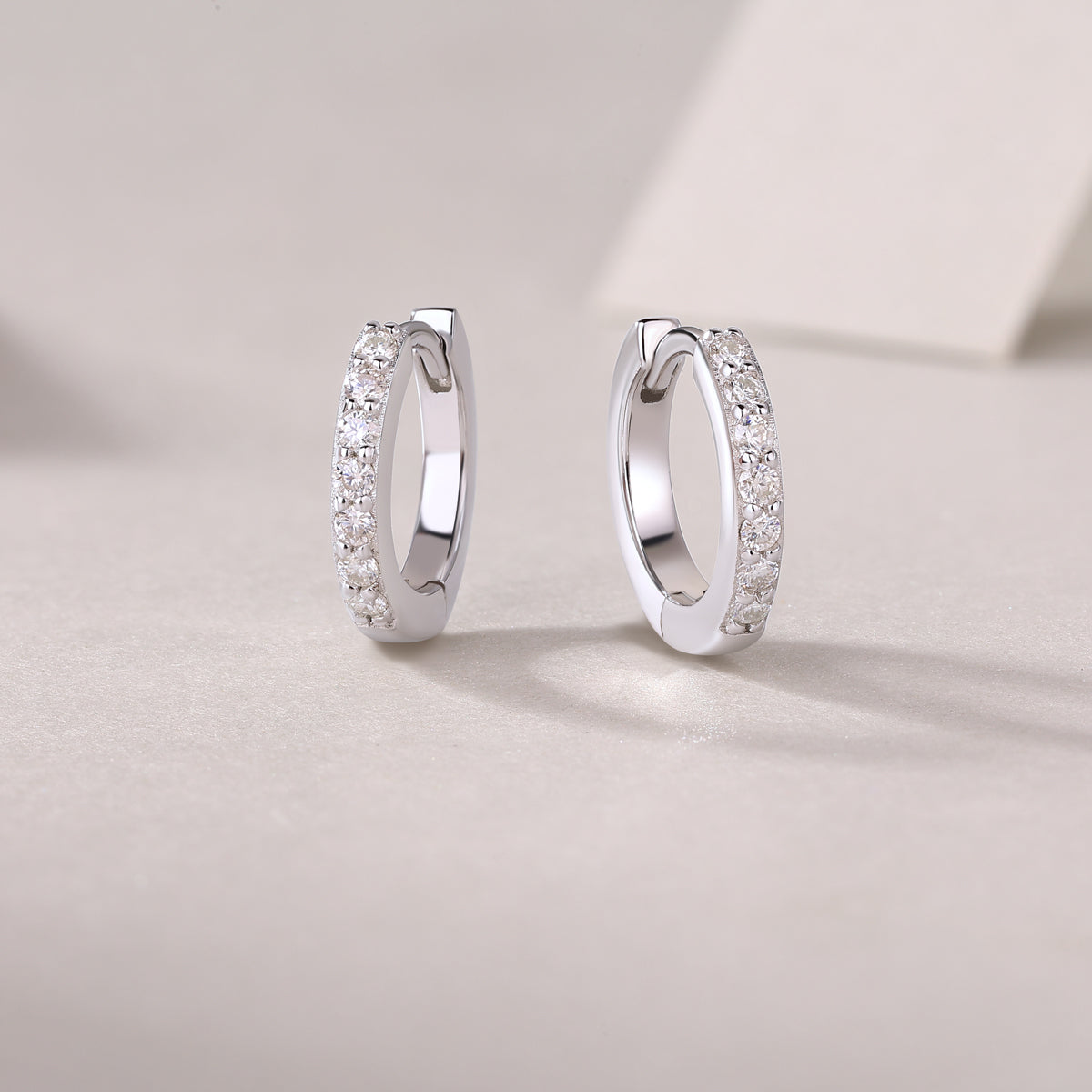 Pavé Huggie Hoops