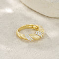 Gold Twist Pavé Band