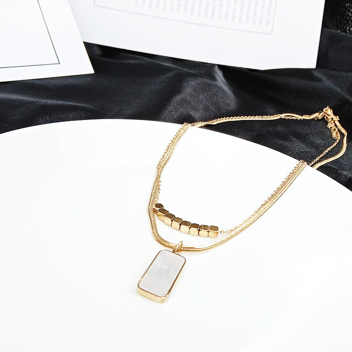 Mother-of-Pearl Layered Necklace