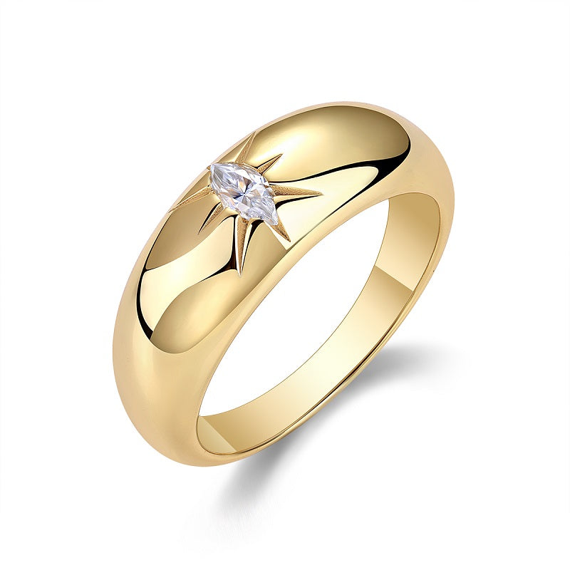 Eight-Prong Radiance Ring