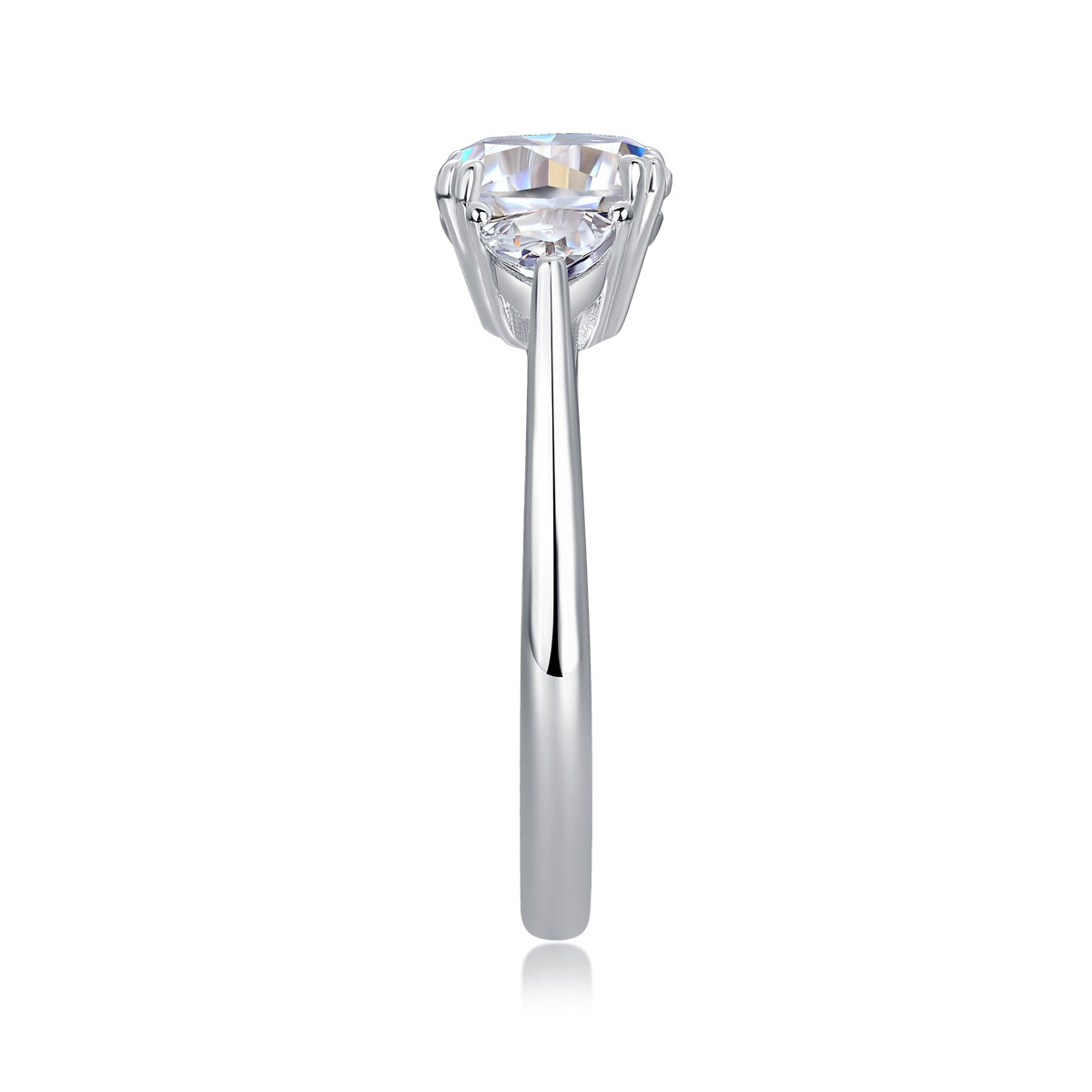 Cushion Three-Stone Ring