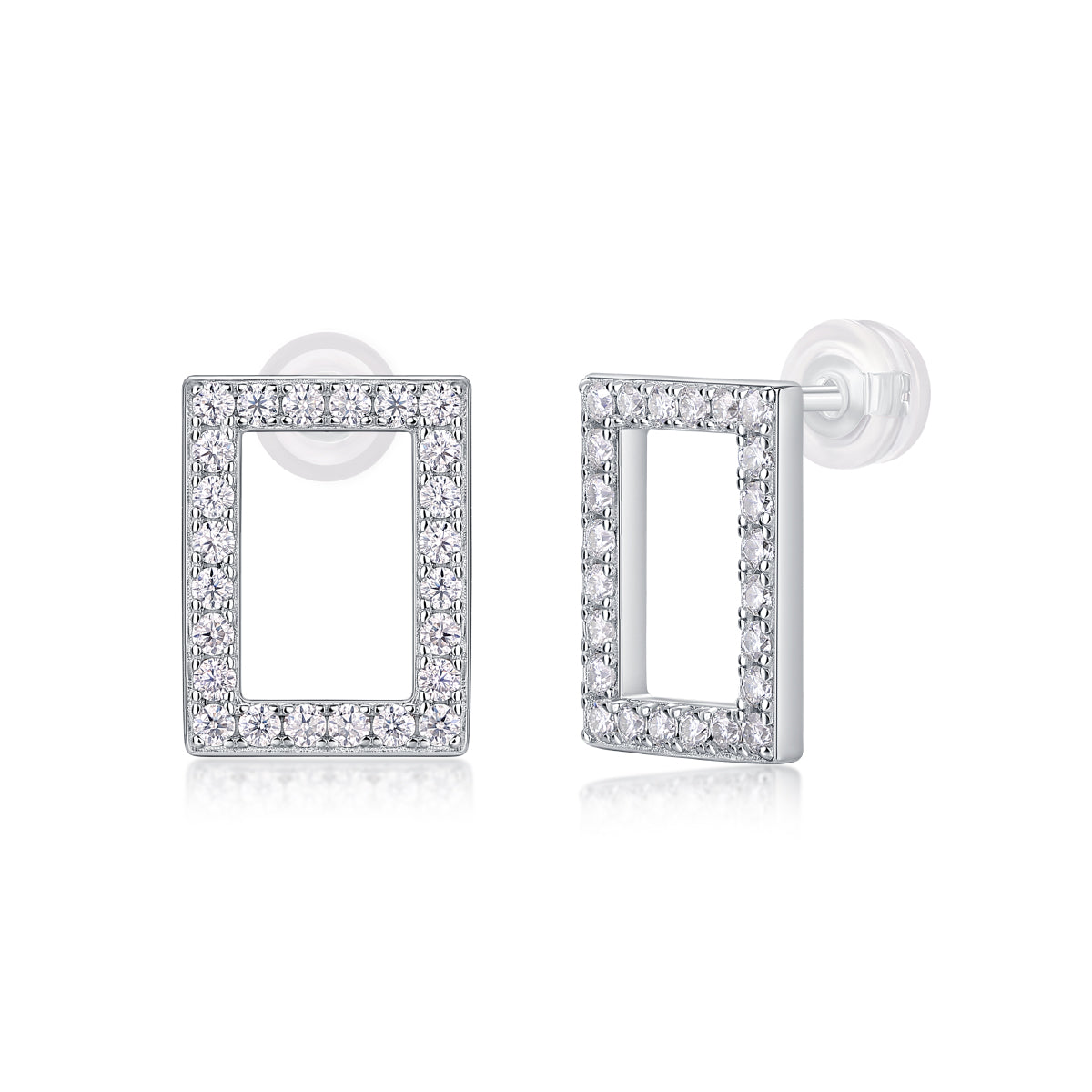 Open Rectangle Studs