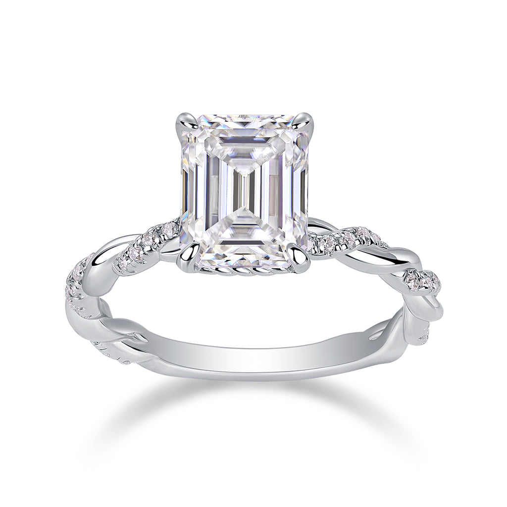 East-West Emerald Ring