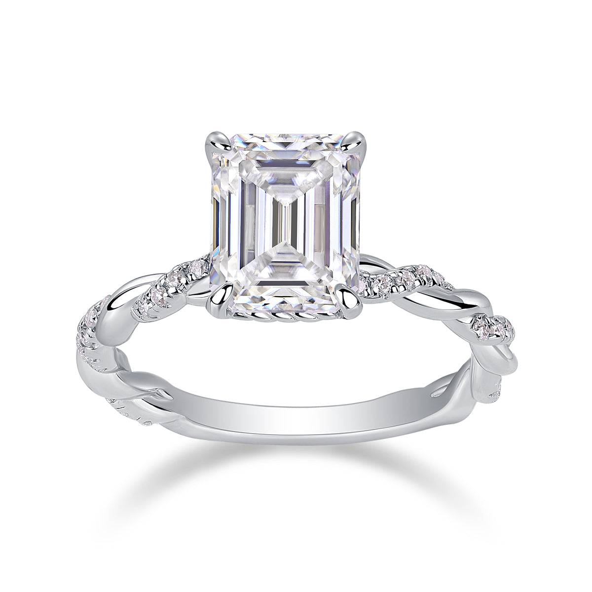 East-West Emerald Ring