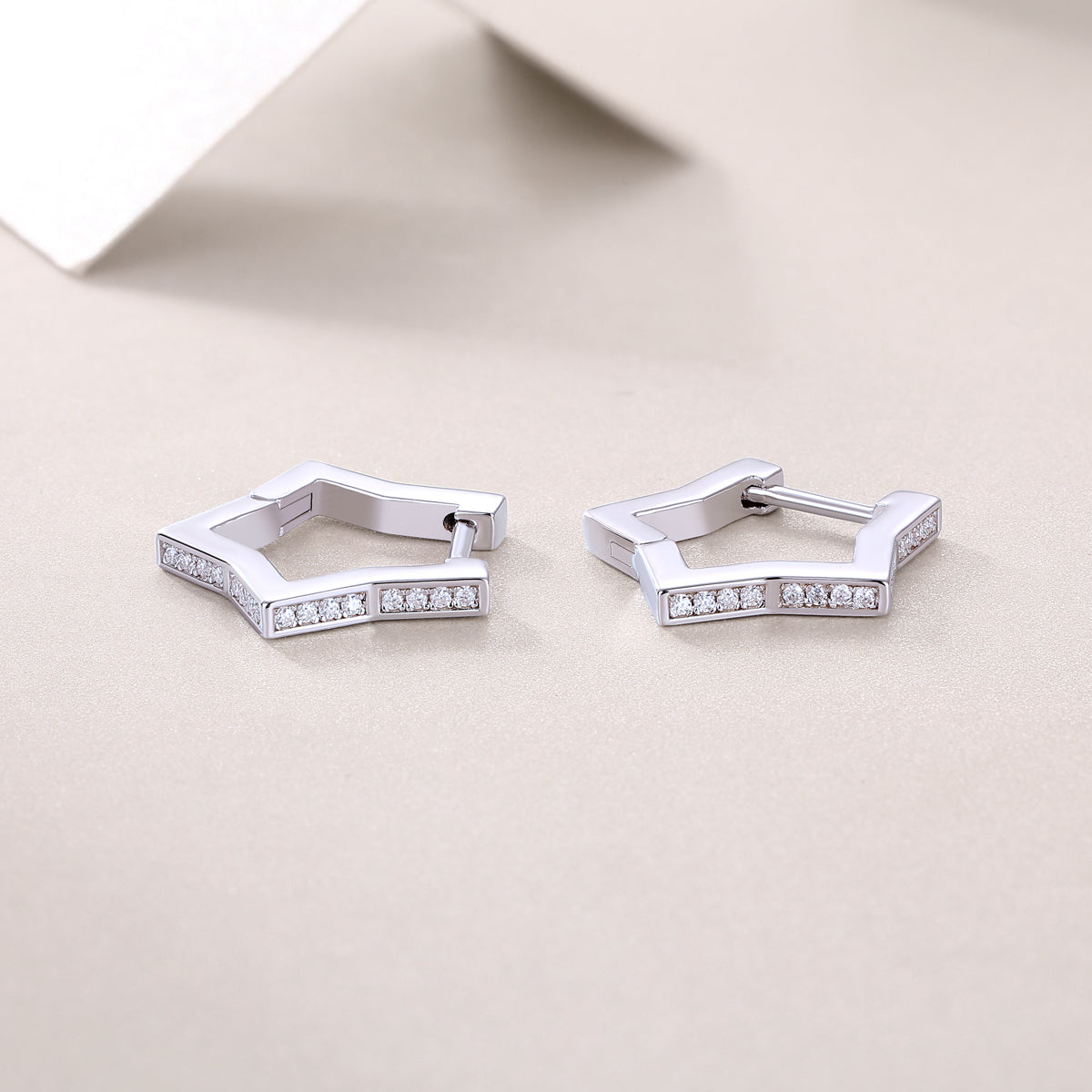 Chevron Huggie Hoops
