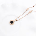 Roman Numeral Disc Necklace