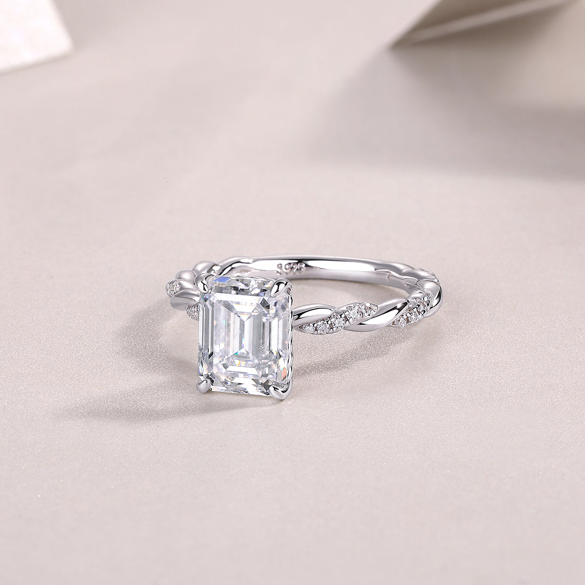 East-West Emerald Ring