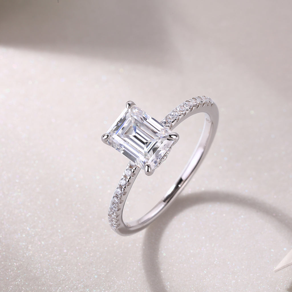 Octagon-Cut Ring