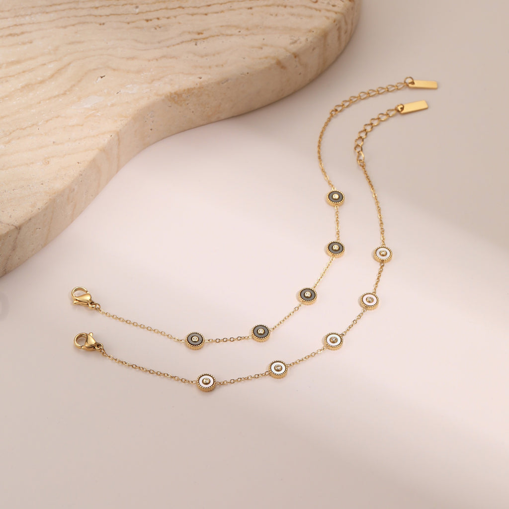 Shell Disc Chain Bracelet
