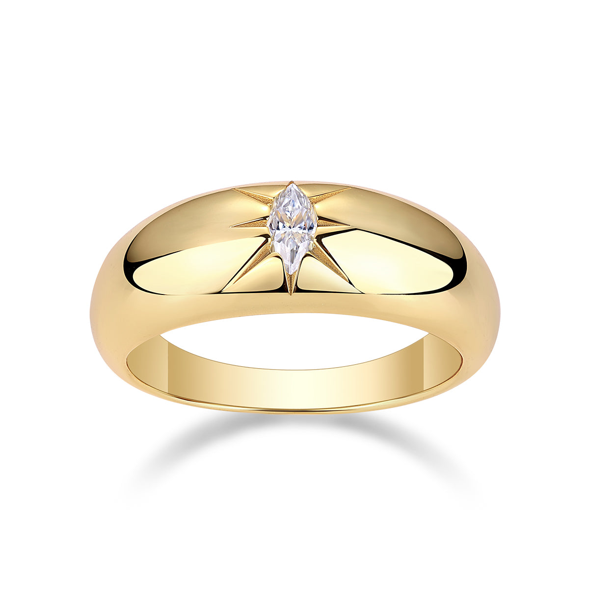 Eight-Prong Radiance Ring