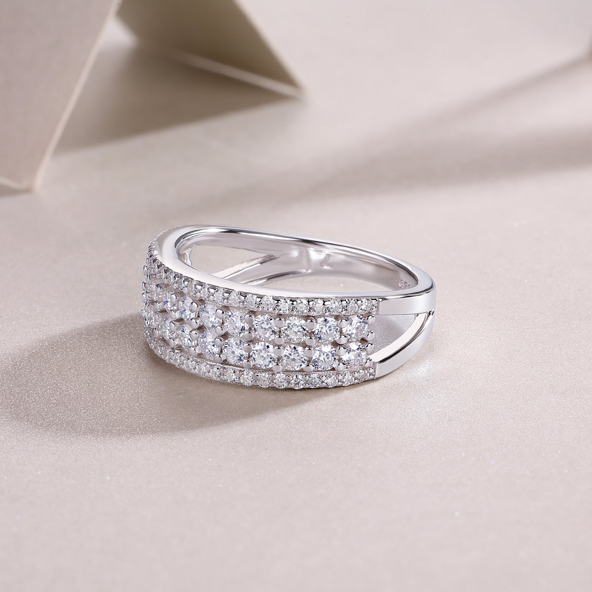 Multi-Row Pavé Ring