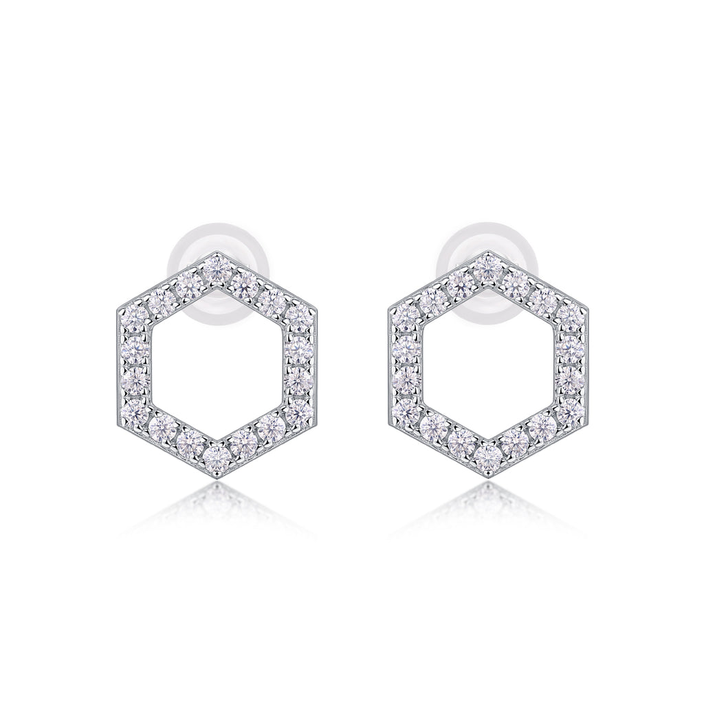 Hexagon Outline Studs