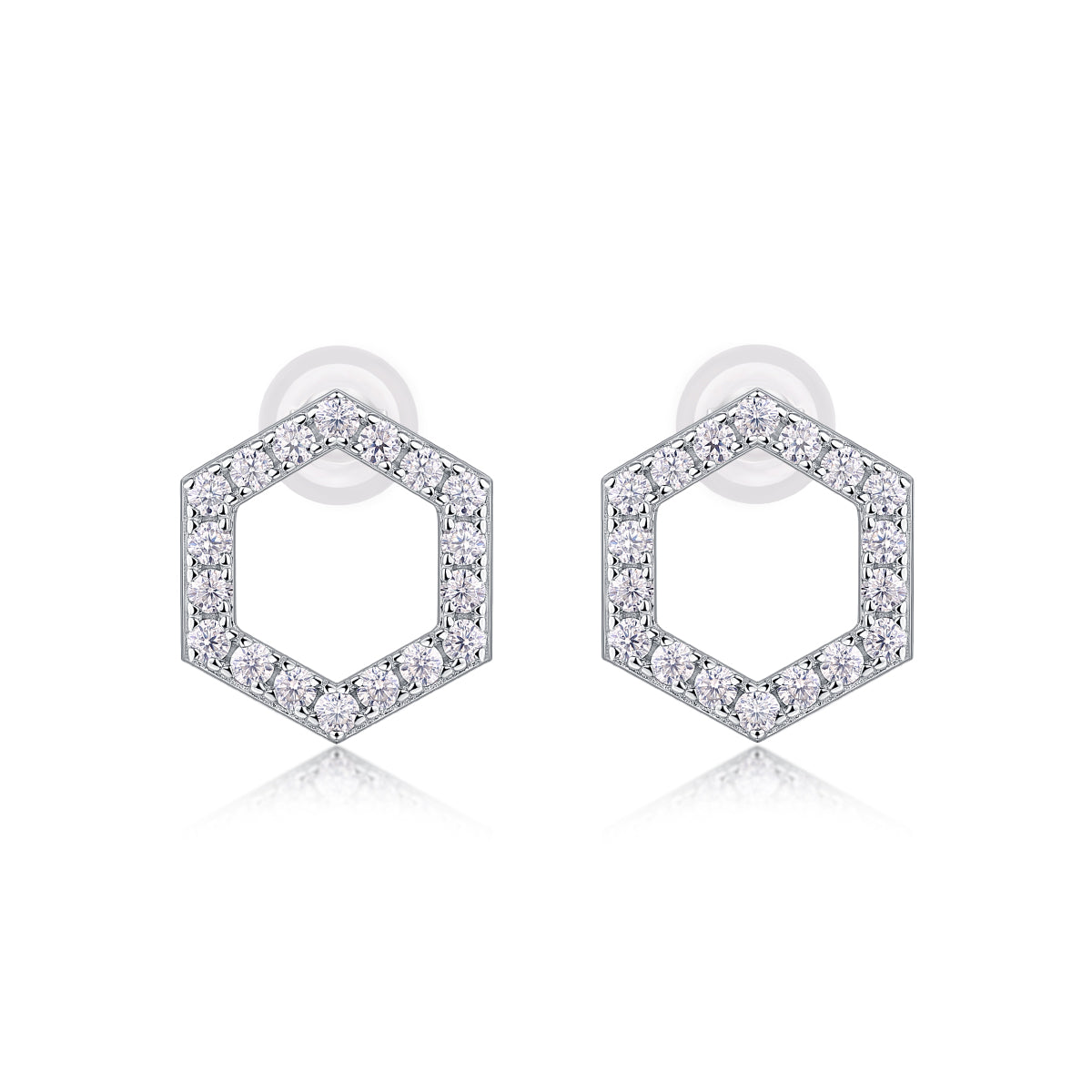 Hexagon Outline Studs