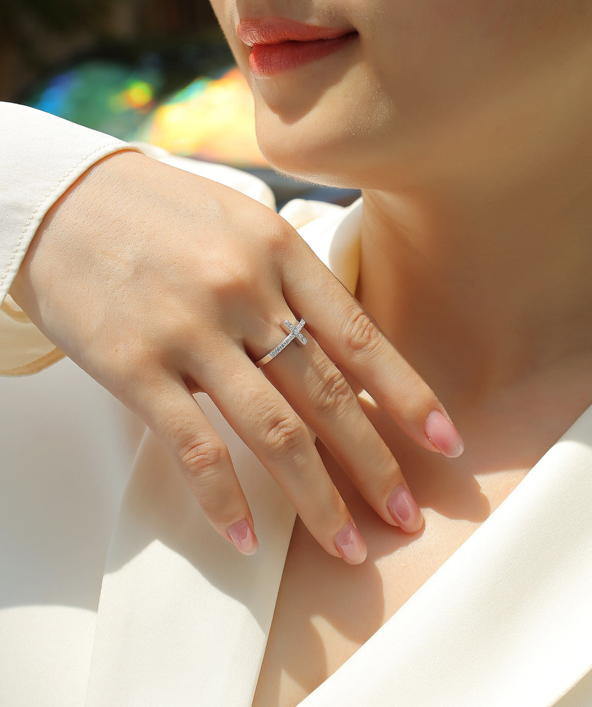 Holy Light Cross Ring