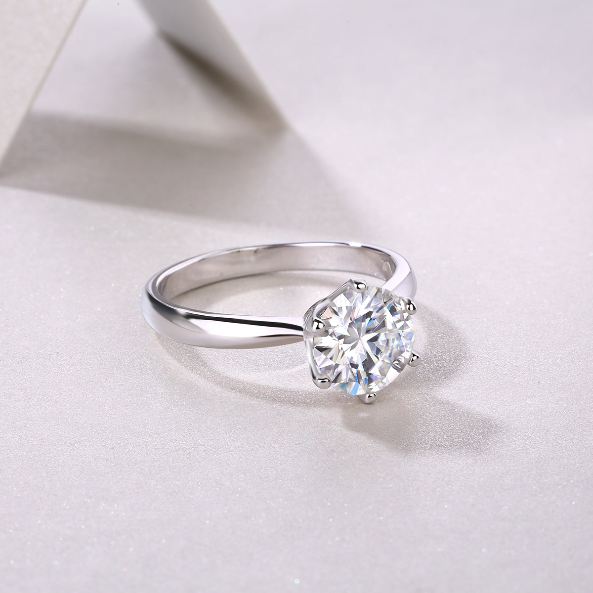 Six-Prong Solitaire Ring