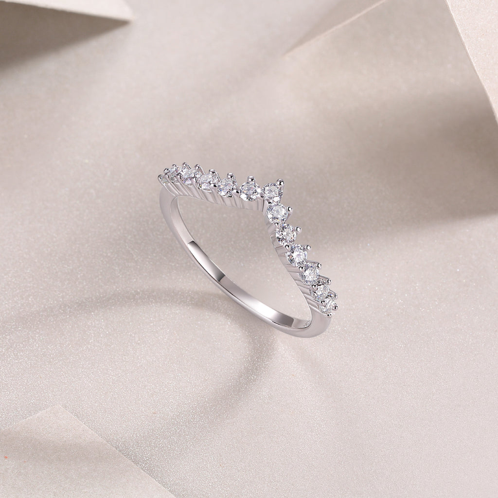 Crown Chevron Ring
