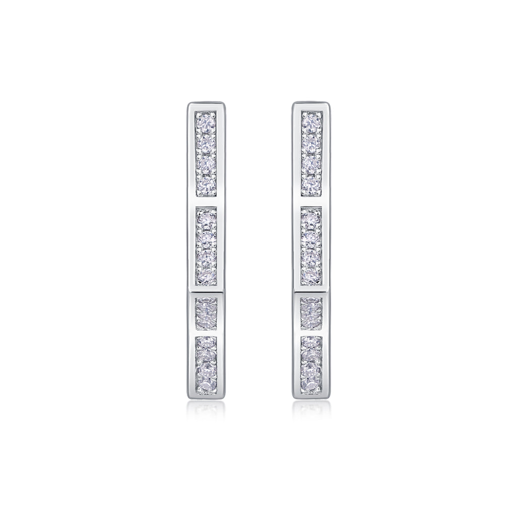Chevron Huggie Hoops