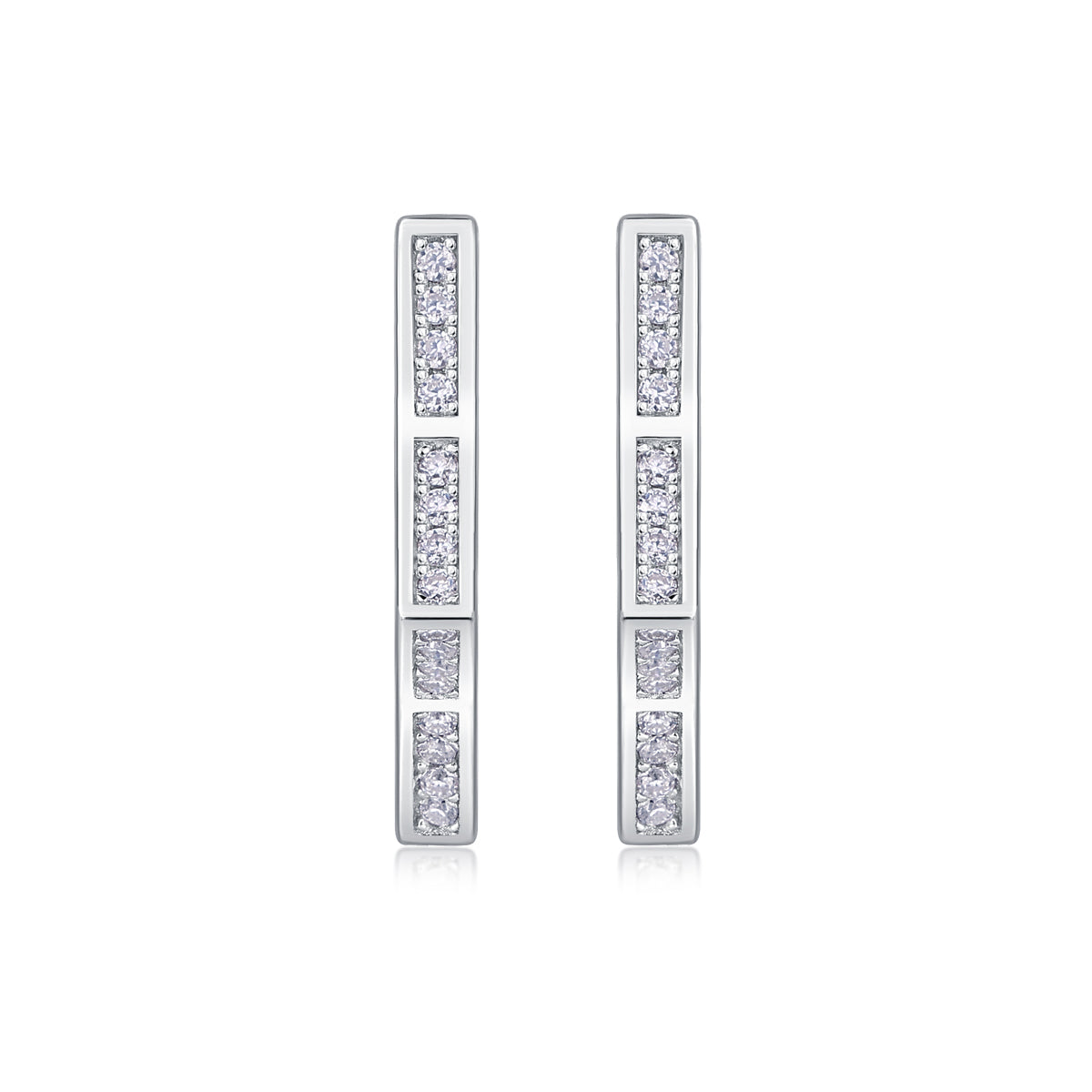 Chevron Huggie Hoops