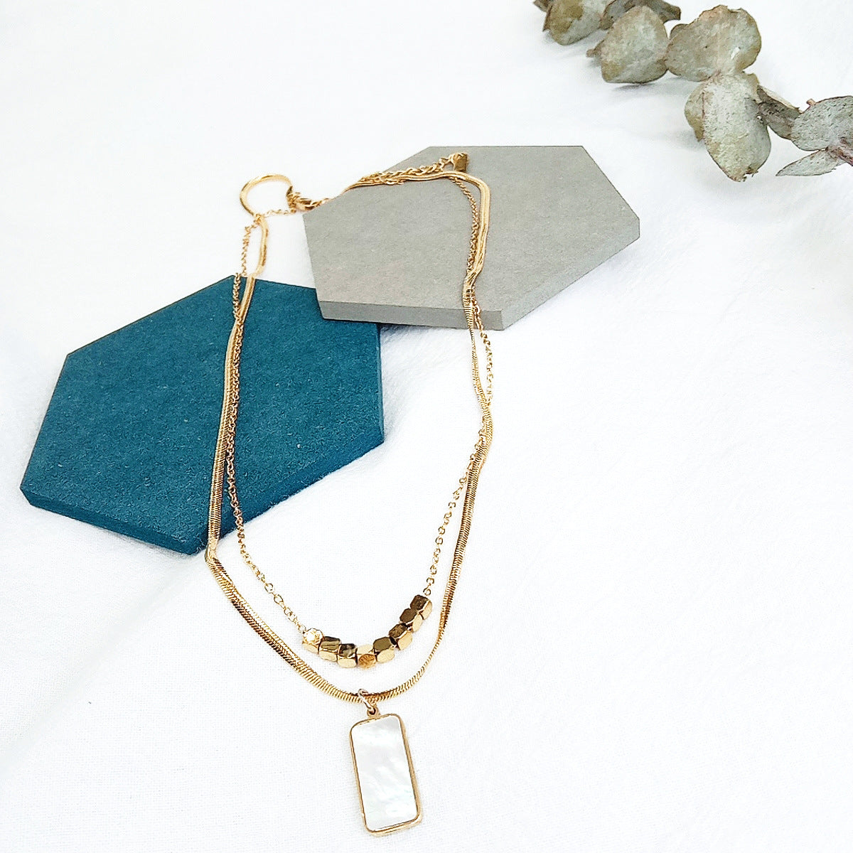 Mother-of-Pearl Layered Necklace
