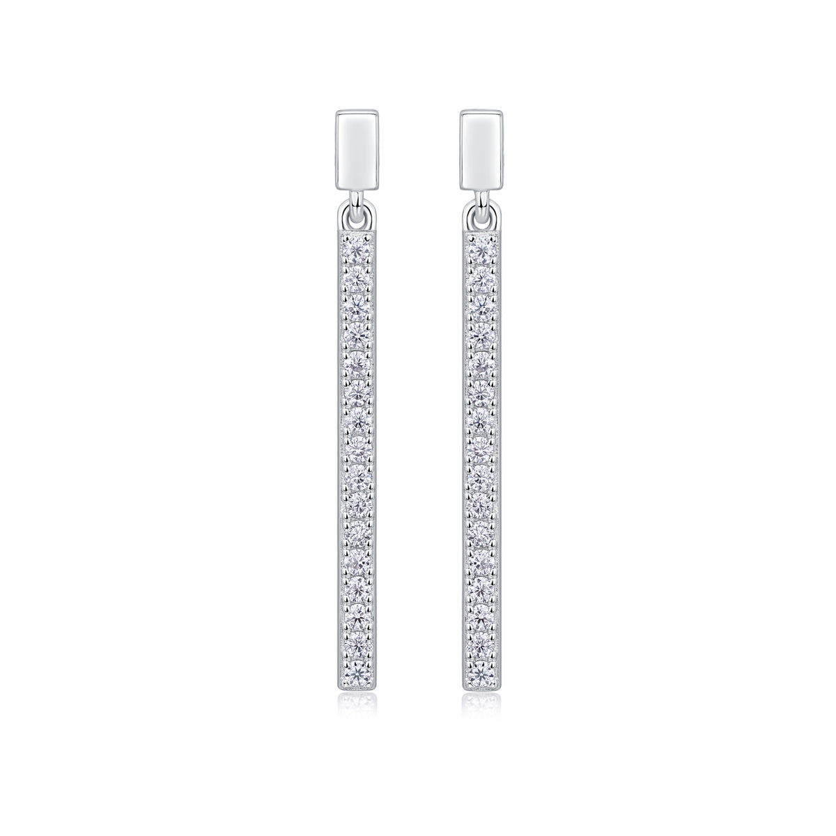 Pavé Bar Drop Earrings
