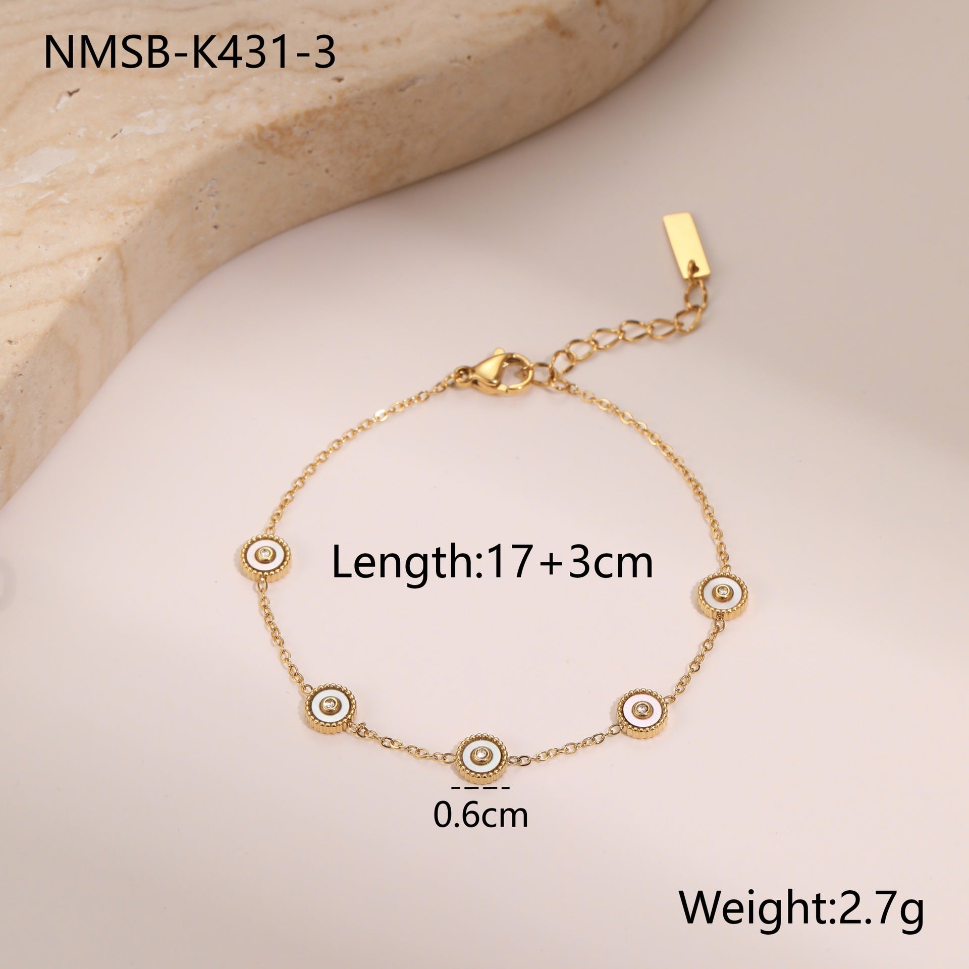 Shell Disc Chain Bracelet