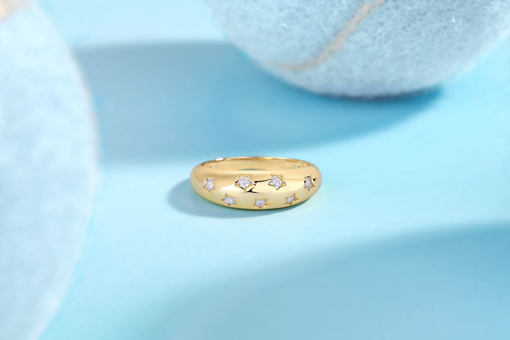 Gold Teardrop Dome