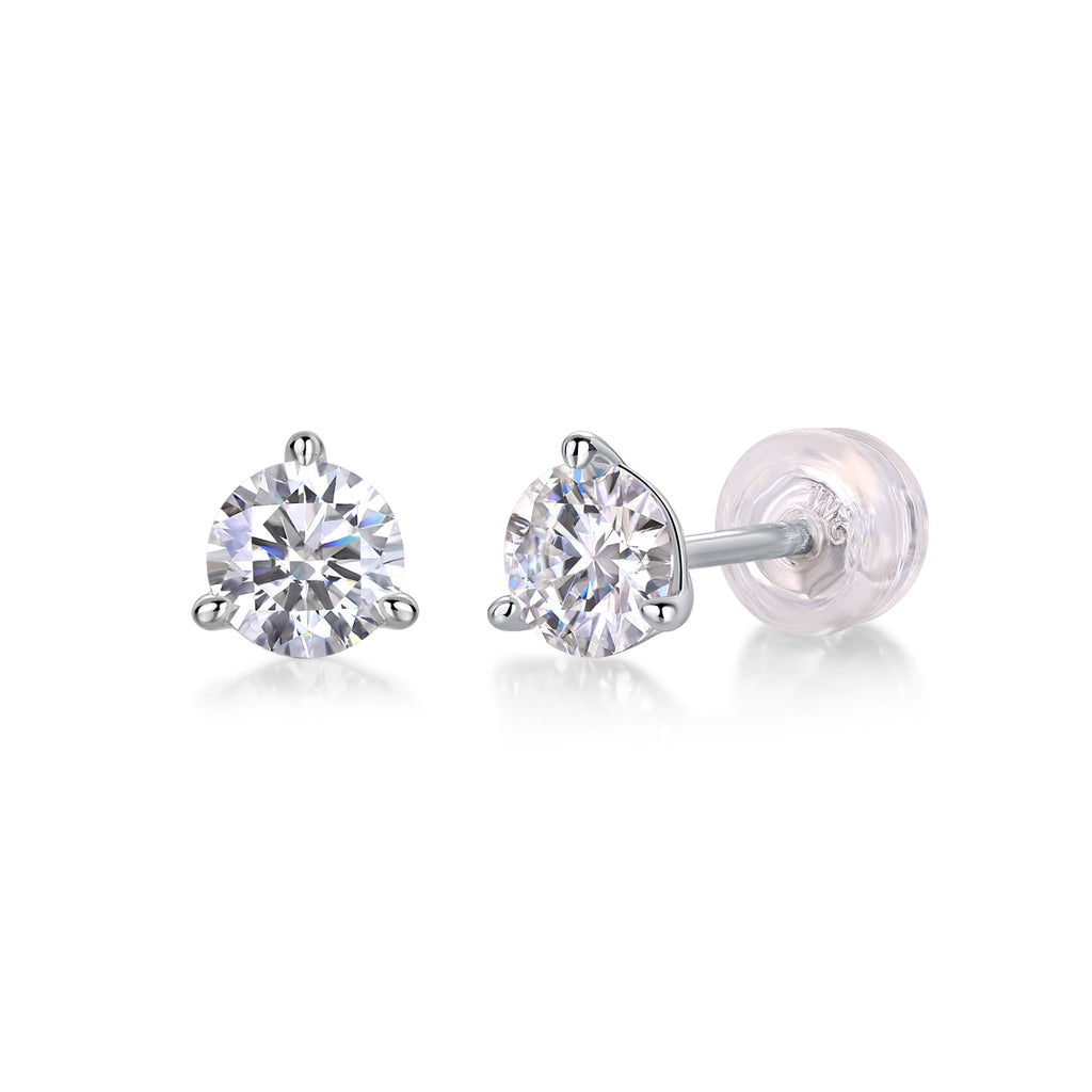Solitaire Moissanite Studs