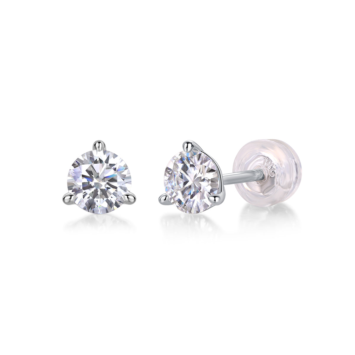 Solitaire Moissanite Studs