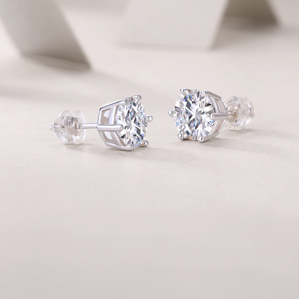 Round Solitaire Studs