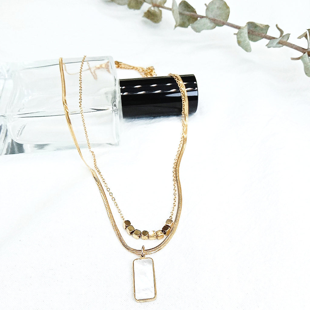 Mother-of-Pearl Layered Necklace