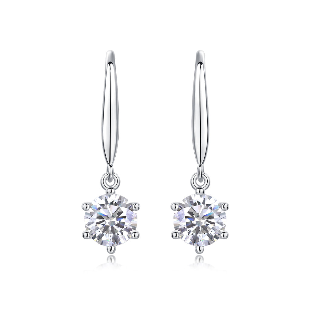 Solitaire Drop Earrings