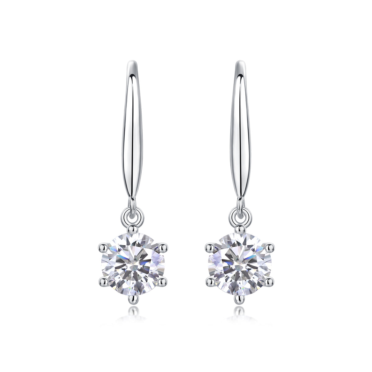 Solitaire Drop Earrings